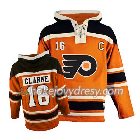 Philadelphia Flyers Bobby Clarke 16 Oranžová Sawyer Mikiny Hooded - Pánské
